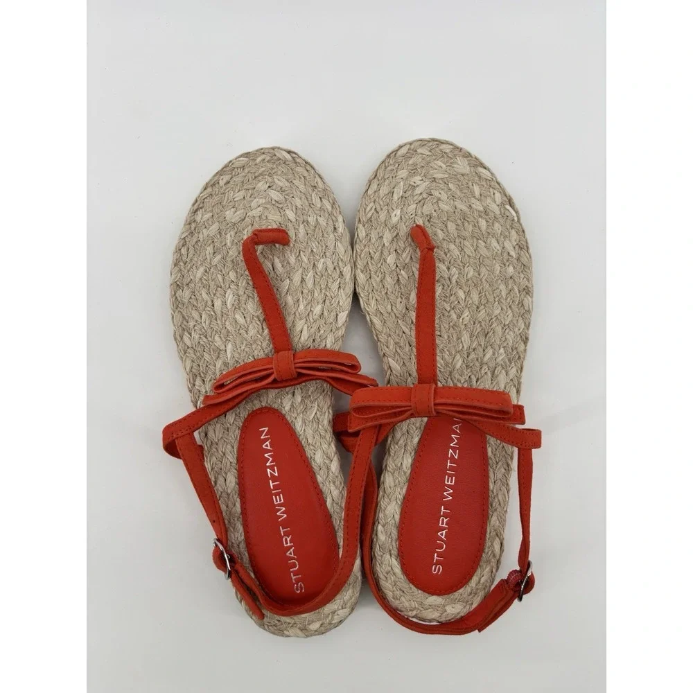 Stuart Weitzman Felicity Slingback Espadrille Sandal Sz 8 Resortwear Chic $295